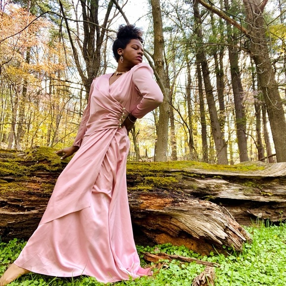 COPY - 70s Vintage Pink gown by “For Bernadette” - Picture 2 of 10